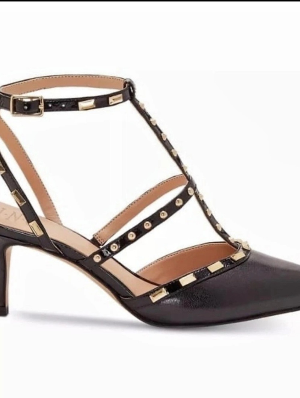 INC International Concepts Studded Pointed-Toe Heels in Black Like New